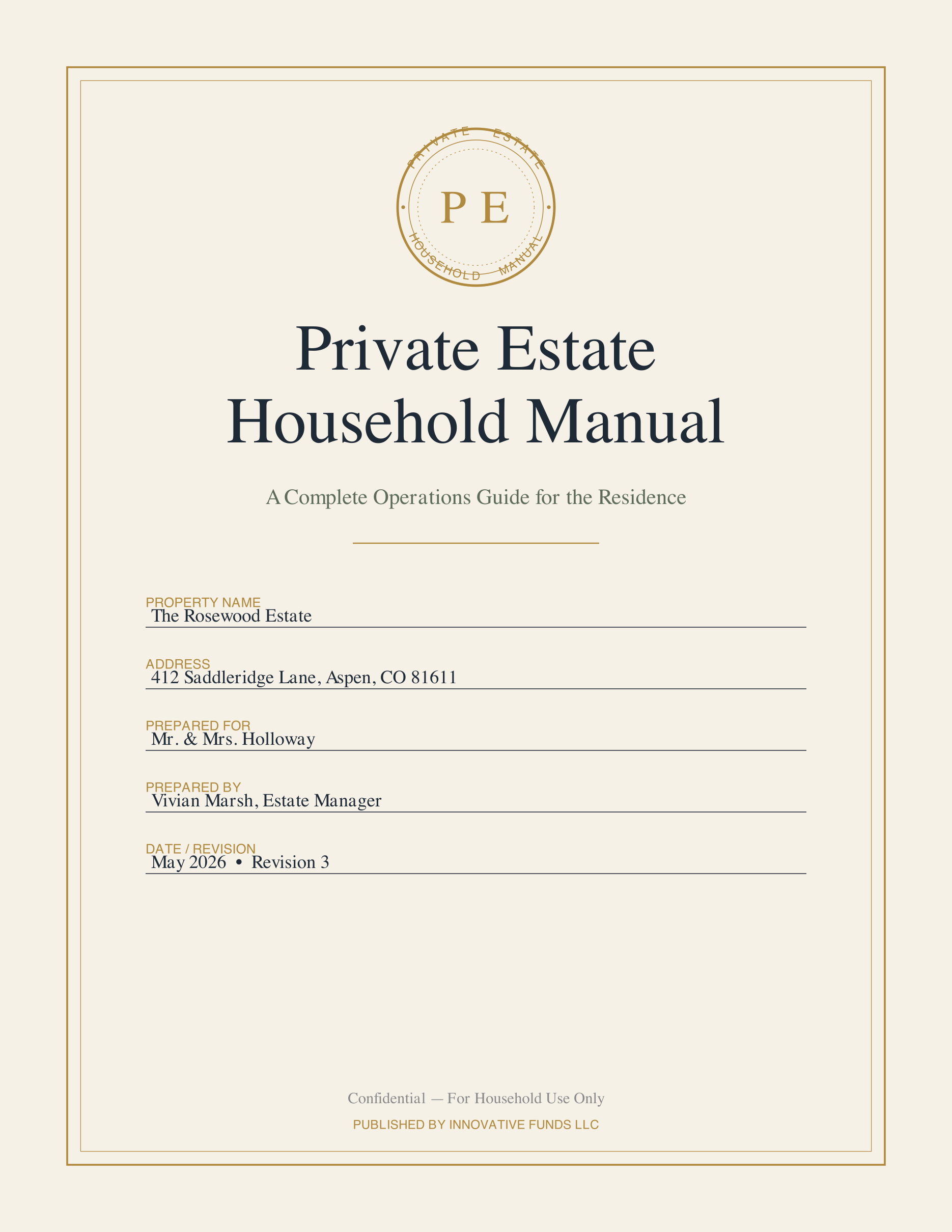 Private Estate Household Manual